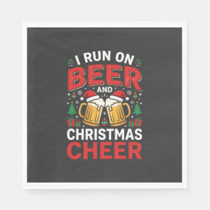 Serviette En Papier Joie de Noël Bière Fêtes de fin d'année