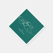 Serviette En Papier Joie De Script À La Fête Mondiale (Coin)