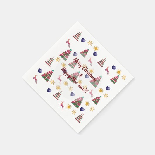 Serviette En Papier Joie hivernale (Coin)