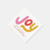 Serviette En Papier Joie moderne colorée vacances (Coin)