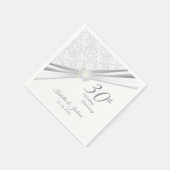 Serviette En Papier Joli 30ème anniversaire Mariage Design (Coin)