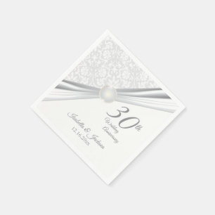 Serviette En Papier Joli 30ème anniversaire Mariage Design