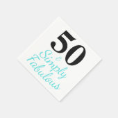 Serviette En Papier Joli 50 et simplement fabuleux Anniversaire (Coin)