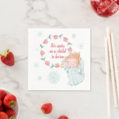 Serviette En Papier Joli Ange de Noël (En situation)