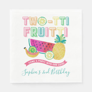 Serviette En Papier Joli Anniversaire 2 Ans Twotti Frutti Coloré