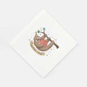 Serviette En Papier Joli Anniversaire à la Sloth (Coin)