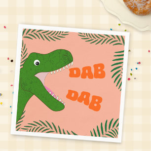 Serviette En Papier Joli Anniversaire Dinosaure Coloré 5 ans/Tous Âges