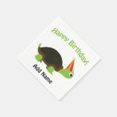 Serviette En Papier Joli anniversaire ! Tortue (Coin)
