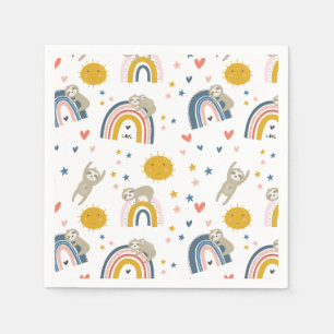 Serviette En Papier Joli arc-en-ciel