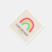 Serviette En Papier Joli Baby shower arc-en-ciel moderne (Coin)