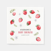 Serviette En Papier Joli Baby shower 'Berry Sweet' aux fraises (Devant)