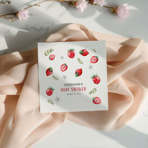 Serviette En Papier Joli Baby shower 'Berry Sweet' aux fraises