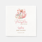Serviette En Papier Joli Baby shower Citrouille rose (Devant)