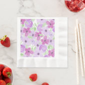 Serviette En Papier Joli Baby shower d'aquarelle violet (En situation)