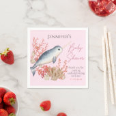 Serviette En Papier Joli Baby shower de coquillages Narwhal (En situation)