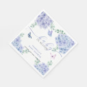 Serviette En Papier Joli Baby shower de jardin fleuri Hydrangea (Coin)