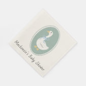 Serviette En Papier Joli Baby shower d'oie Vintage (Coin)