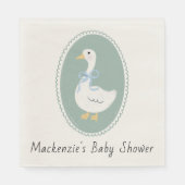 Serviette En Papier Joli Baby shower d'oie Vintage (Devant)