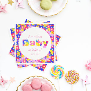 Serviette En Papier Joli Baby shower Floral