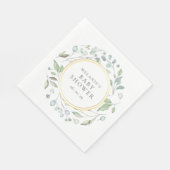 Serviette En Papier Joli Baby shower Garland Laurel / Saupoudrer (Coin)