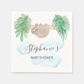 Serviette En Papier Joli bébé garçon Baby shower de fentes (Devant)