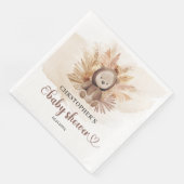 Serviette En Papier Joli bébé ours sweatshirt Baby shower de pampas (Coin)