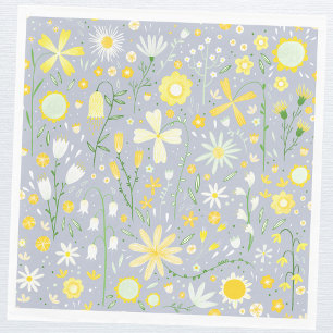 Serviette En Papier Joli bleu Fleur sauvage botanique Floral