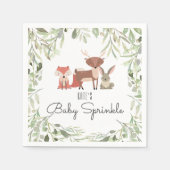 Serviette En Papier Joli Bois Animaux Bébé Sprinkle Douche (Devant)