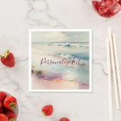 Serviette En Papier Joli bord de mer (En situation)