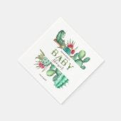 Serviette En Papier Joli Cactus à l'aquarelle (Coin)
