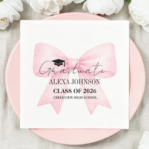 Serviette En Papier Joli Capuchon de Remise des Diplômes avec un Ruban