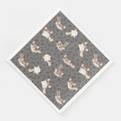 Serviette En Papier Joli Cartoon Glider à sucre (Coin)