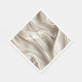 Serviette En Papier Joli Champagne Gold Romantique Faux Satin Mariage (Coin)