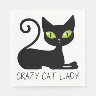 Serviette En Papier Joli Chat Chaton Halloween Chat Noir