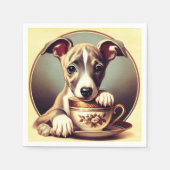Serviette En Papier Joli chiot Whippet (Devant)
