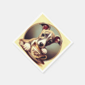 Serviette En Papier Joli chiot Whippet (Coin)