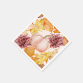Serviette En Papier Joli Citrouille Automne (Coin)