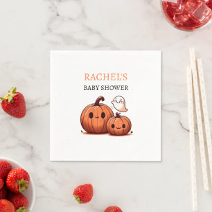 Serviette En Papier Joli Citrouille Automne Halloween Baby shower à th