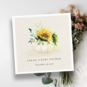Serviette En Papier Joli Citrouille de tournesol rustique Baby shower 