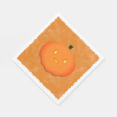 Serviette En Papier Joli Citrouille Halloween Baby shower d'aquarelle (Coin)