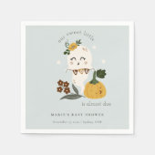 Serviette En Papier Joli Citrouille Halloween Baby shower Little Boo (Devant)