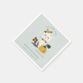 Serviette En Papier Joli Citrouille Halloween Baby shower Little Boo (Coin)