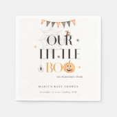 Serviette En Papier Joli Citrouille Halloween Baby shower Little Boo (Devant)