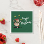 Serviette En Papier Joli cochon d'Inde végétal de Noël ! Lanceur de ch (En situation)