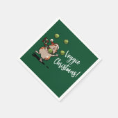 Serviette En Papier Joli cochon d'Inde végétal de Noël ! Lanceur de ch (Coin)