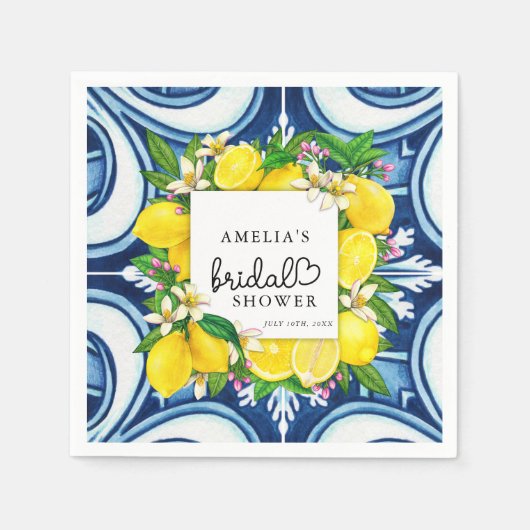 Serviette En Papier Joli cœur de script | Citron | Serviette de douche (Devant)