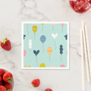 Serviette En Papier Joli coloré Anniversaire Motif de ballon de fête