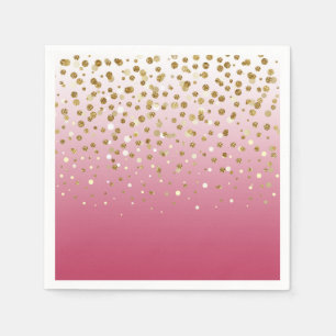 Serviette En Papier Joli confetti de parties scintillant moderne girly