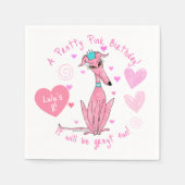 Serviette En Papier Joli Dans Rose Greyhound Party (Devant)