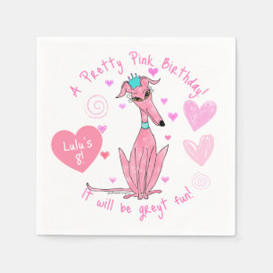 Serviette En Papier Joli Dans Rose Greyhound Party